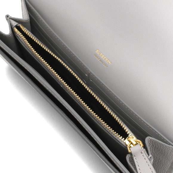 Burberry Long Wallet TB Bilfold Light Grey Melange LS LGL - Picture 2 of 5